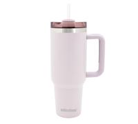 Milestone Travel Mug & Straw with Handle Stainless Steel Double Walled Pebble 1200ml