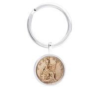 Milestone Year 100th Birthday Keyring 1926 Farthing, Genuine British Coin Gift, Unisex Keepsake for Celebrating Ten Decades