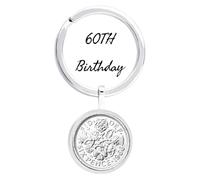 Milestone Year 60th Birthday Keyring, 1966 Sixpence, Authentic Vintage Coin Gift, Timeless Keepsake for Men and Women Celebrating a Special Milestone