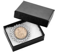 Milestone Year 90th Birthday Brooch 1936 Farthing, Vintage Coin Jewellery Gift, Elegant Keepsake for Her Celebrating Nine Decades
