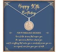 Milestone Year 90th Birthday Necklace 1936 Farthing, Genuine Vintage Coin Pendant Gift, Elegant Keepsake for Her Celebrating a Cherished Milestone