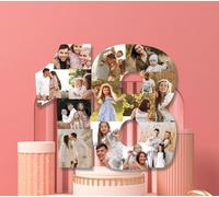 Milestones Birthday Number Photo Collage Acrylic Photo, Number Collage Birthday Photo Gift Mother's Day Anniversary