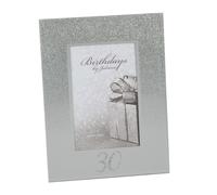 Milestones Glitter Mirror Frame 4" x 6" - 30th