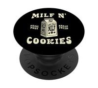 MILF Cookies Milk Homemade Baked Fresh Funny Adult Humor PopSockets Adhesive PopGrip