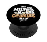 MILF Cookies Milk Homemade Baked Fresh Funny Adult Humor PopSockets Adhesive PopGrip