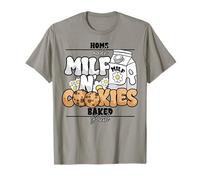 Milf Cookies Milk Homemade Baked Fresh Funny Adult Humor T-Shirt