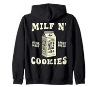 MILF Cookies Milk Homemade Baked Fresh Funny Adult Humor Zip Hoodie