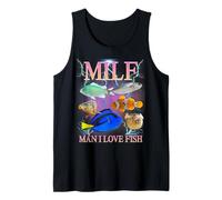 Milf Man I Love Fish Funny Ironic Acronym Joke Tank Top