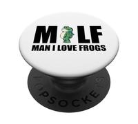 MILF Man I Love Frogs - Funny Portland Protest Frog Costume PopSockets Adhesive PopGrip