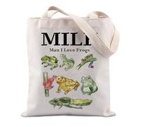 Milf Man I Love Frogs Gift Frog Lover Gift Cottagecore Frog Gift Milf Animal Gift Milf Froggy Tote Bag (Frogs TOTE UK)
