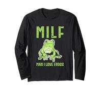 MILF Man I Love Frogs - Nature Pond Green Frogs Toad Frogs Long Sleeve T-Shirt
