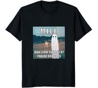 Milf Man I Love Funeral by Phoebe Bridgers Tees T-Shirt Funny Quote Tee 100% Cotton Style T-Shirt Black