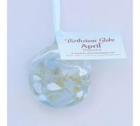 Milford Birthstone Small Glass Globe - April Diamond