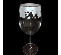 Milford Collection Animo Glass 35cl Wine Glass - Panda