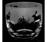 Milford Collection Animo Glass Pillar Candle Holder - Hare