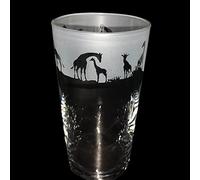 Milford Collection Animo Glass Pint Beer Glass - Giraffe