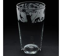 Milford Collection Animo Glass Pint Beer Glass - Monkey
