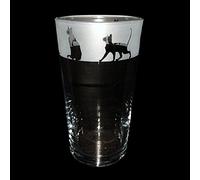 Milford Collection Animo Glass Pint Beer Glass - Siamese Cat