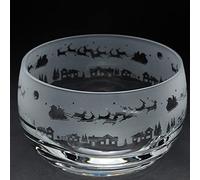 Milford Collection Animo Glass Small Crystal Bowl - Santa