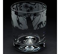 Milford Collection Animo Glass Whisky Tumbler 30cl - Monkey