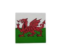 Milford Collection Ceramic Art Coaster 10x10cm Welch Dragon Design - Cork Backed Non-Slip Drink Coaster Table Mat for Home Decor