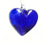 Milford Collection Glass Friendship Heart Small - Blue