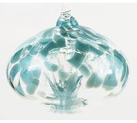Milford Collection Large Glass Globe - Turquoise: Tree of Life Orb - Friendship Globe - Recycled Glass - 15cm Diameter - Occasion: Friendship Day