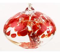 Milford Collection Orb Tree of Life Large Glass Globe - Ruby