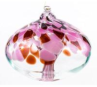 Milford Collection Orb Tree of Life Small Glass Globe - Pearl