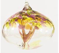 Milford Collection Orb Tree of Life Small Glass Globe - Topaz