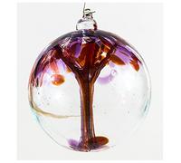 Milford Collection Tree of Life Large Glass Globe - Garnet