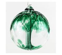 Milford Collection Tree of Life Small Glass Globe - Emerald