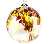 Milford Collection Tree of Life Small Glass Globe - Peridot