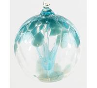 Milford Collection Tree of Life Small Glass Globe - Turquoise
