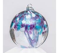 Milford Collection Tree of Life Small Glass Globe - Violet