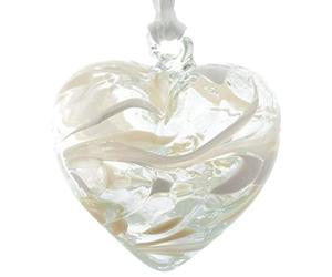 Milford Heart Ornament - April Birthstone - Diamond - Heart-Shaped Hanging Ornament