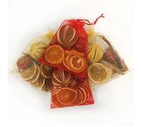 Milford Scented Dried Fruit Organza Bag - Christmas Cinnamon Fragrance | Mixed Dried Orange, Lemon, Apple, Lime & Cinnamon Sticks | 50g | Colour May Vary | Festive Home Decoration & Gift