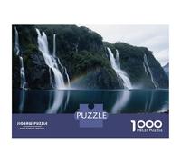 Milford Sound 1000 Piece Sturdy Cardboard Scenic Spot Puzzle Hard Challenge Family Evening Relaxation Mindfulness Gift 70x50cm/1000pcs