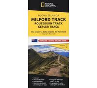 Milford Track-Routeburn Track-Kepler Track. Nuova Zelanda. Alla scoperta della regione del Fiordland. Topographic map guide