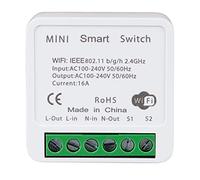 Milfra 16A Mini WiFi Smart Light Switch DIY Module, Controlled by Smart Life/Tuya App, Compatible with Alexa Echo and Google Home, Support 1 Way or 2 Way (1 Pack)