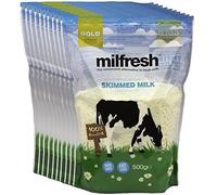 Milfresh Gold Superior Granulated Skimmed Milk 500g (Pack of 10) The Convenient Alternative to Fresh Milk