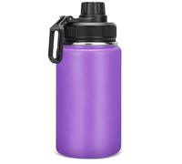 Milifox 350ml Insulated Water Bottle Leakproof,Vacuum Stainless Steel Water Bottles,Dual Use of Hot Cold Drinking Flask Double Wall Insulation,18 Hours Cold and 8 Hours Hot(Purple)