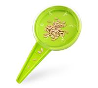 Milifox Adjustable Seed Sower Dispenser,Multi-Function Seed Planter Tool,Garden Seed Dibber for Small Seeds,Vegetables,Flowers,Potted Plants, 1 Pack Light Green