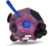 Milifox Fidget Cube for Kids Adults, Fidget Toys for Anxiety, Cube Fidgets Toy Anti Stress Autism OCD ADHD, 12 Sided Anxiety Toys for Adult Girls Boys Teens, purple