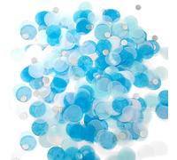 Milifox Round Tissue Paper Confetti Circles,Paper Confetti Dots for Party Wedding Birthday Gift Box Decoration(2.5 cm,Blue Confetti)