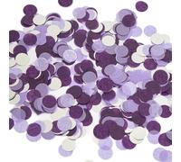 Milifox Round Tissue Paper Confetti Circles,Paper Confetti Dots for Party Wedding Birthday Gift Box Decoration(2.5cm,Purple Silver)