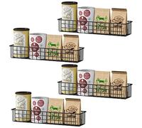 MILIJIA 4PCS Magnetic Storage Baskets for Refrigerator, Strongly Magnet Spice Rack, Fridge Storage Shelf, Great for Kitchen and Pantry