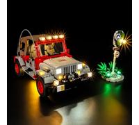 Mililier LED Lighting Set Compatible with Lego 77984 Jurassic Park Jeep Wrangler Set, DIY Light Up Kit for 77984 Building Blocks Model (Building Sets Not Included)