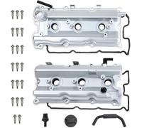 MILIPARTS Upgrade Aluminum Engine Valve Covers w/Gaskets Compatible with 2003-2008 Nissan 350Z Infiniti G35 FX35 M35 VQ35DE 3.5L V6 Replaces Parts 13264-AM600 13264-AM610 (Silver)