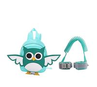 Milisten 1.5m Anti-Lost Backpack with Safety Strap for Kids Owl Mint Green 2-in-1 Harness for Toddlers and Children for School and Outdoor Activities